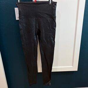 Spanx pleather black leggings